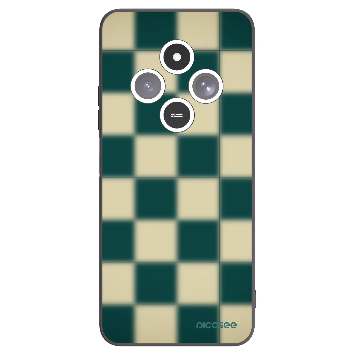 Picasee Μαύρη θήκη σιλικόνης για Xiaomi Redmi 14C - Shadow Chess