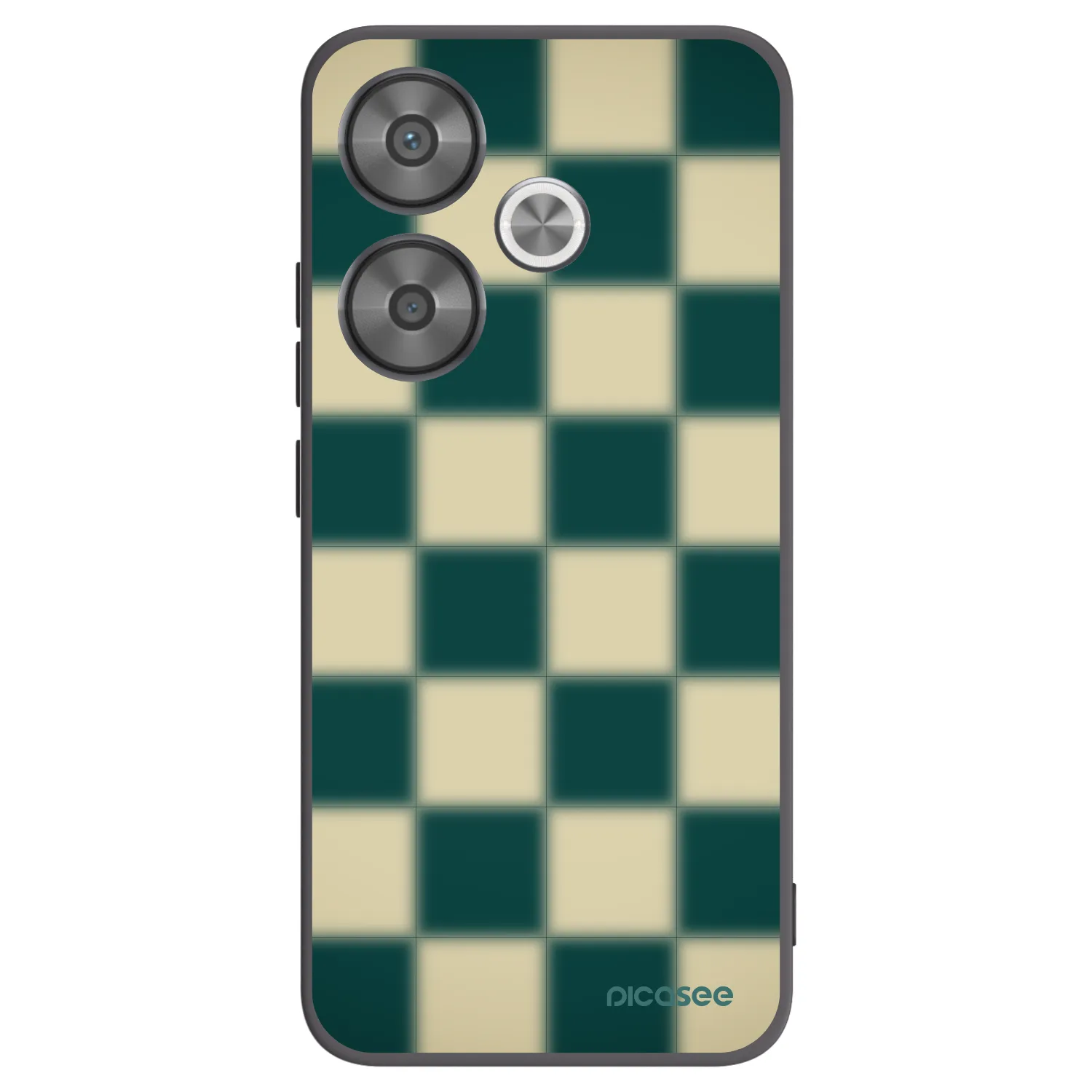 Picasee Μαύρη θήκη σιλικόνης για Xiaomi Poco F6 - Shadow Chess