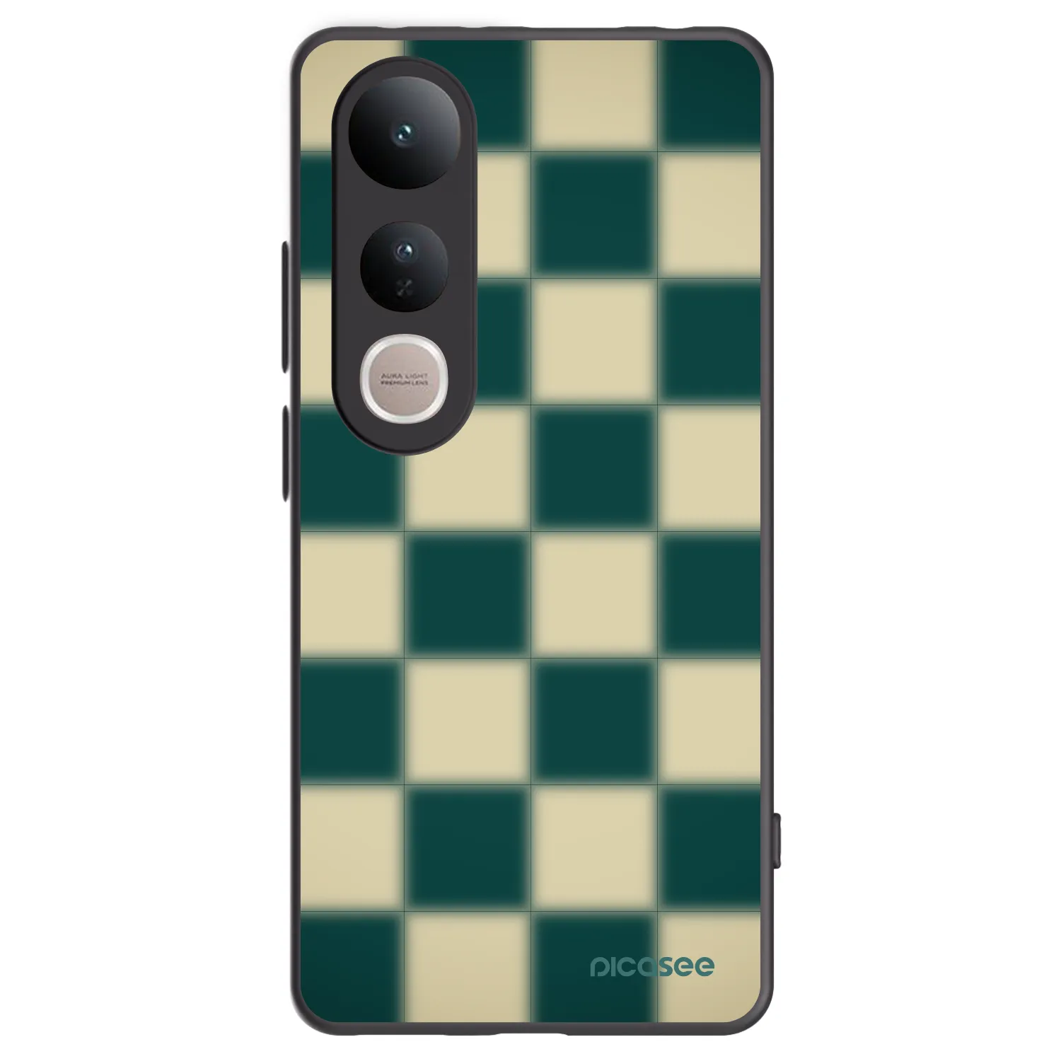 Picasee Μαύρη θήκη σιλικόνης για Vivo V50 Lite 5G - Shadow Chess