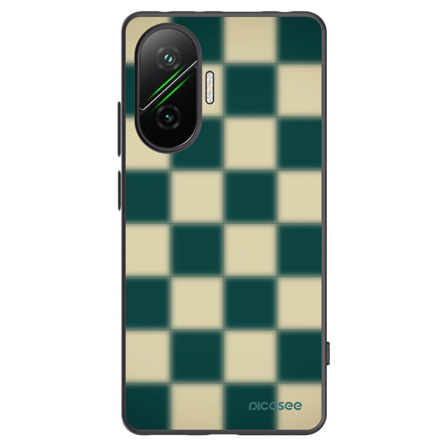 Picasee Μαύρη θήκη σιλικόνης για Xiaomi Poco F7 5G - Shadow Chess
