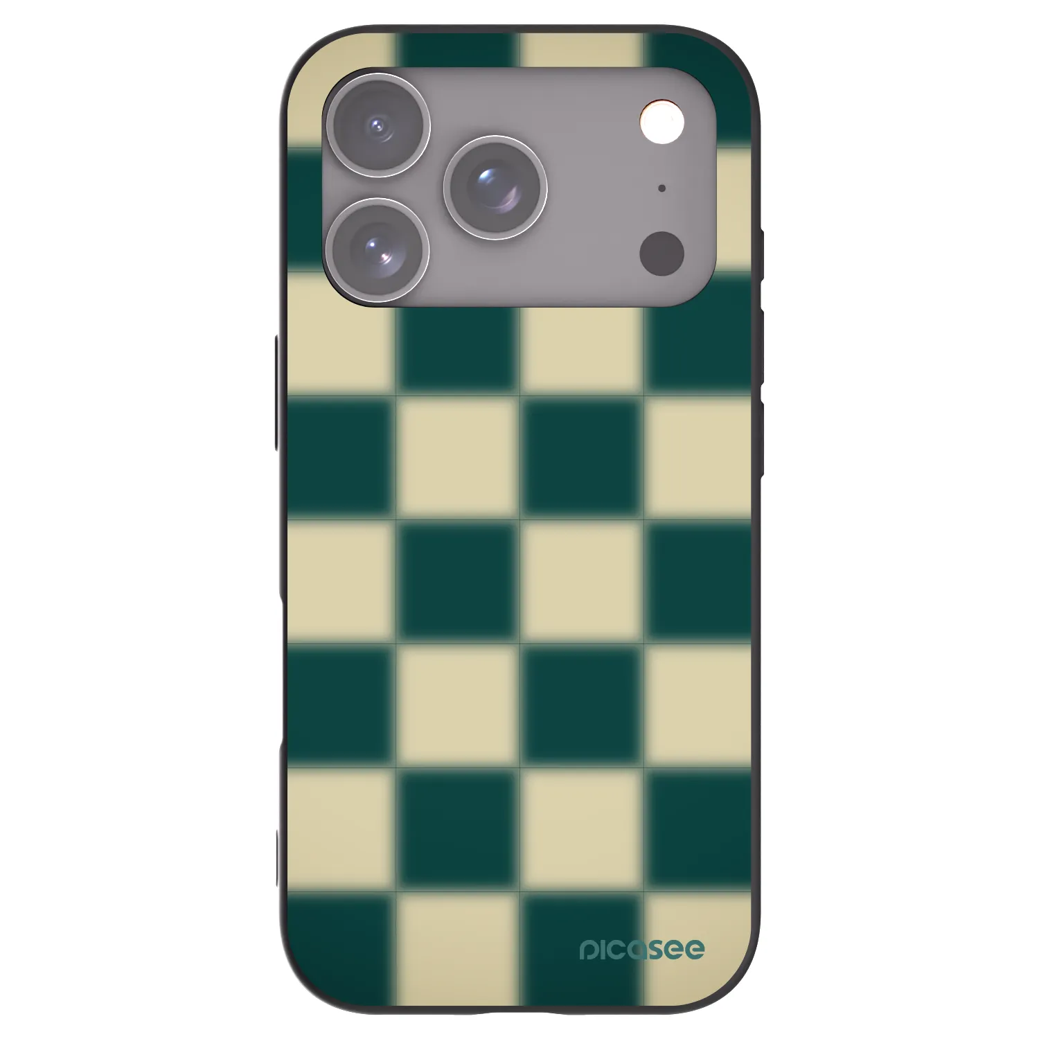 Picasee Μαύρη θήκη σιλικόνης για Apple iPhone 17 Pro - Shadow Chess