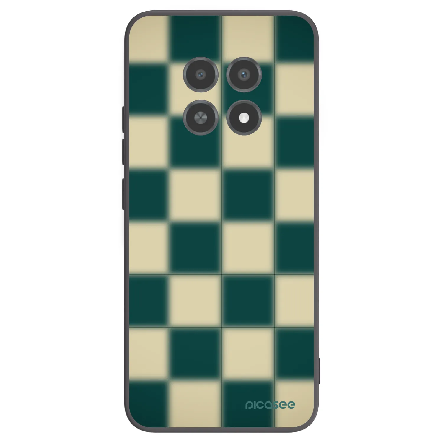 Picasee Μαύρη θήκη σιλικόνης για Realme 12X - Shadow Chess