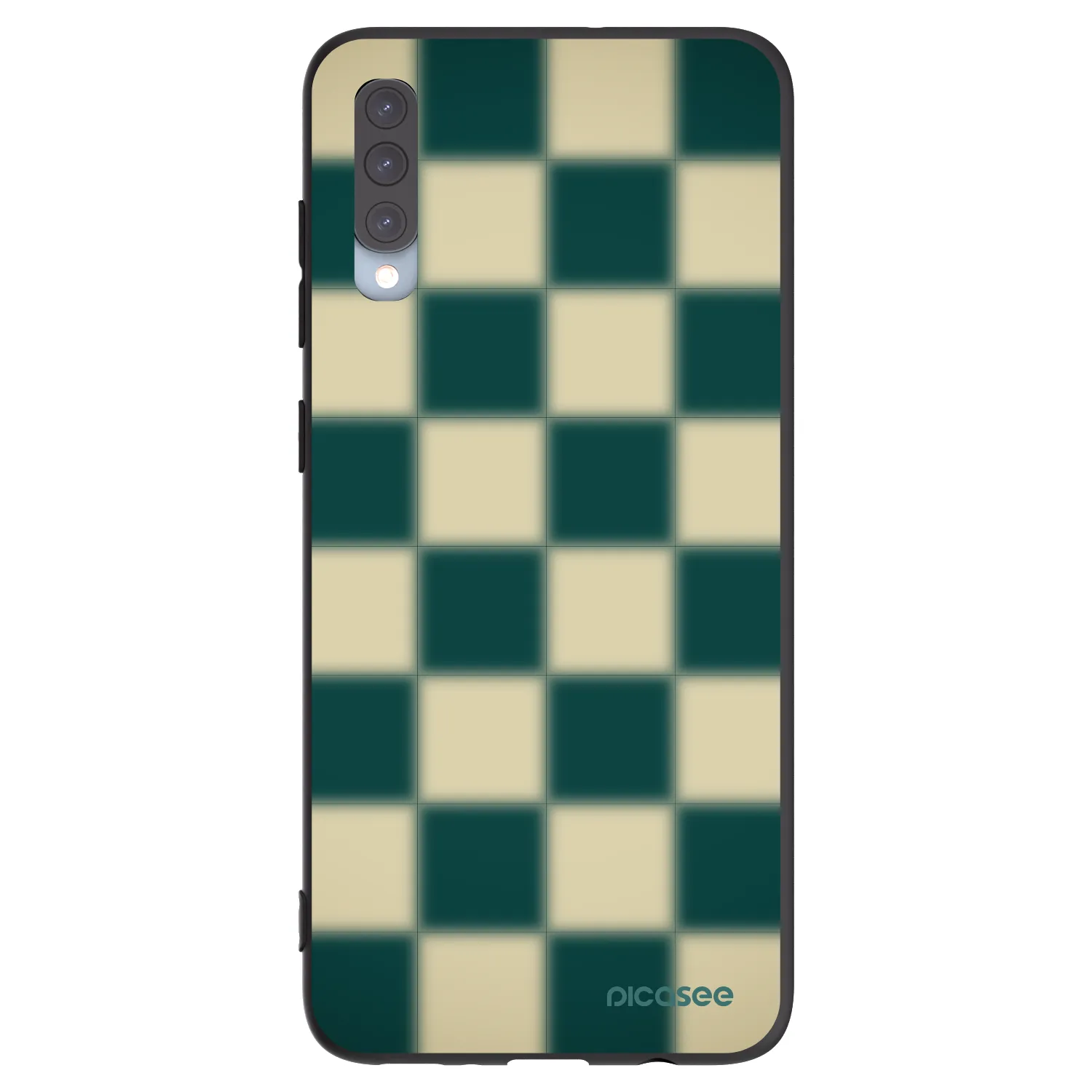 Picasee Μαύρη θήκη σιλικόνης για Samsung Galaxy A70 A705F - Shadow Chess