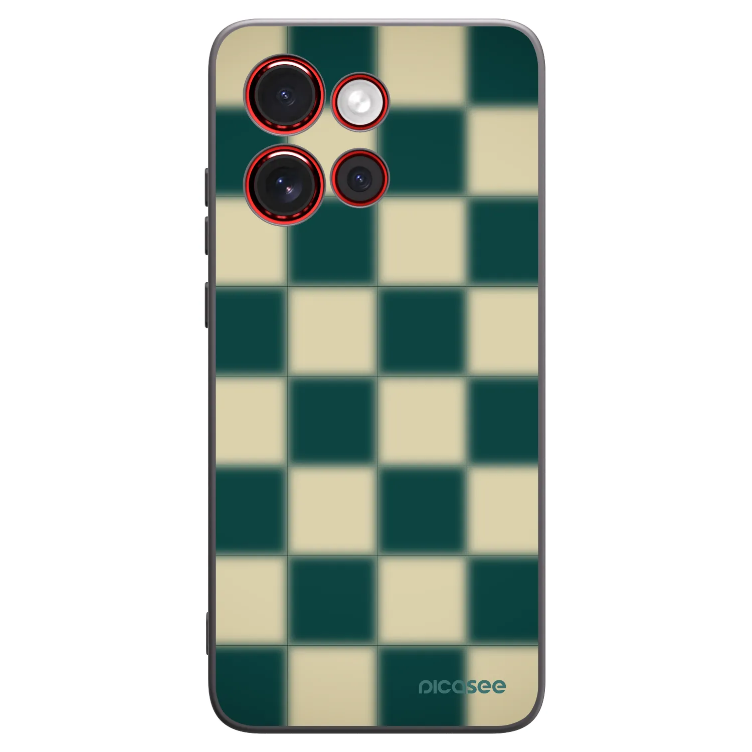 Picasee Μαύρη θήκη σιλικόνης για Motorola Edge 60 Neo 5G - Shadow Chess