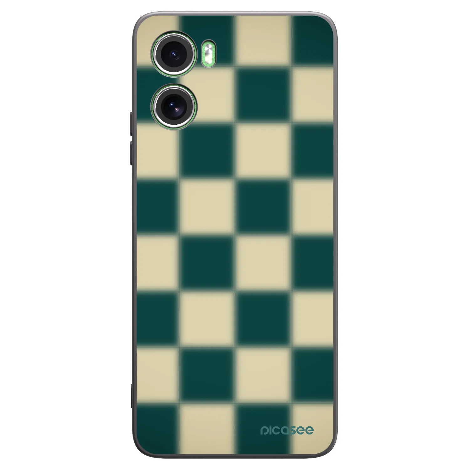 Picasee Μαύρη θήκη σιλικόνης για Motorola Moto G06 - Shadow Chess