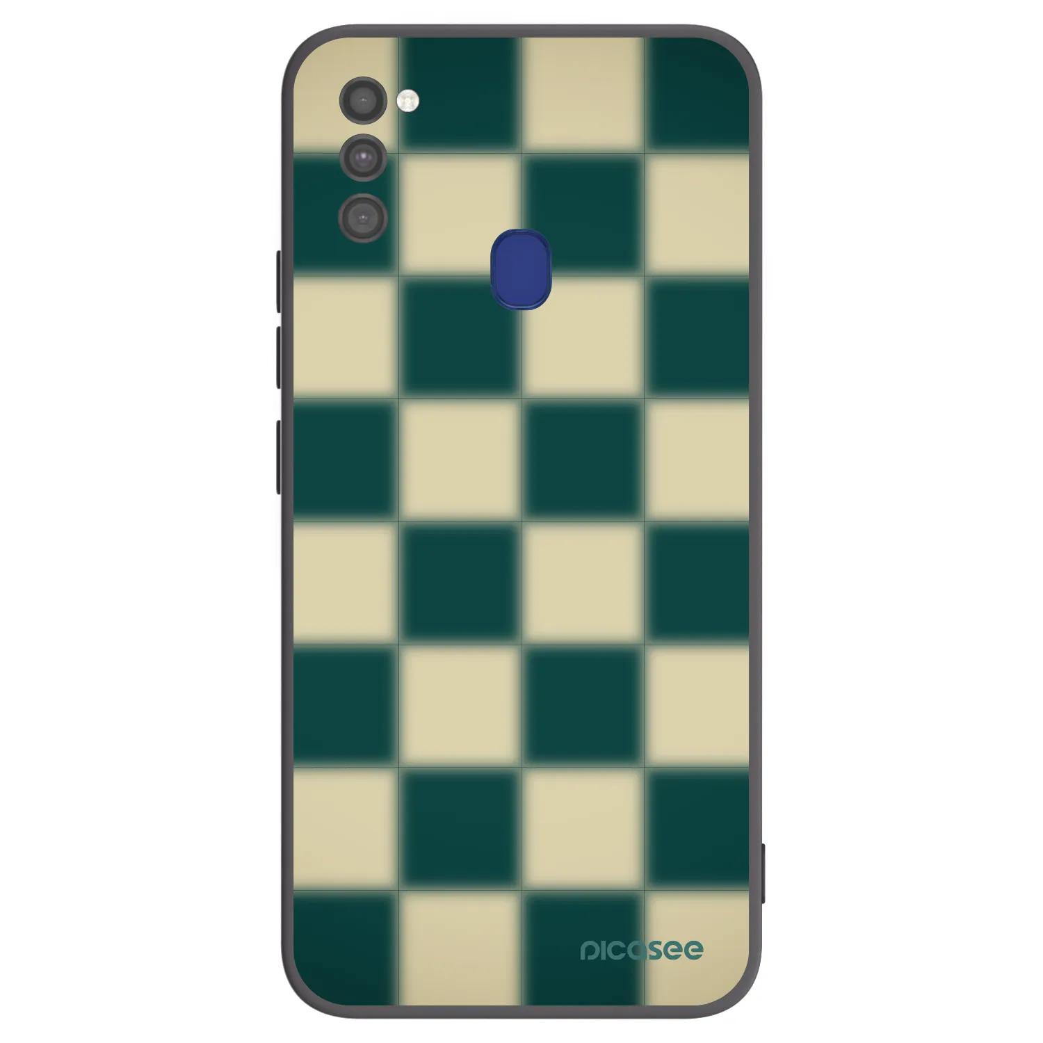 Picasee Μαύρη θήκη σιλικόνης για Samsung Galaxy M21 M215F - Shadow Chess