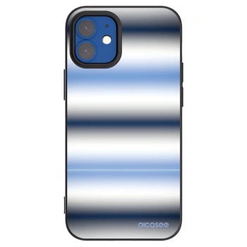 Picasee Μαύρη θήκη σιλικόνης για Apple iPhone 12 mini - Static Lines