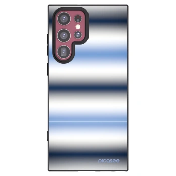 Picasee Μαύρη θήκη σιλικόνης για Samsung Galaxy S22 Ultra 5G - Static Lines