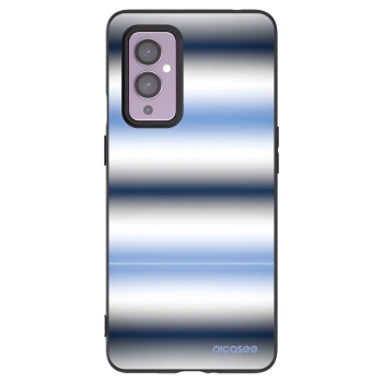 Picasee Μαύρη θήκη σιλικόνης για OnePlus 9 - Static Lines