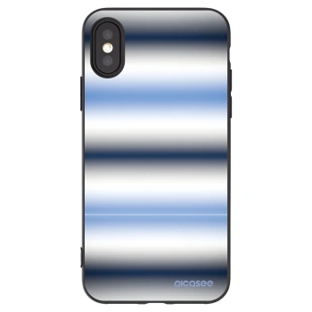 Picasee Μαύρη θήκη σιλικόνης για Apple iPhone X/XS - Static Lines