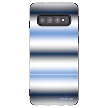Picasee Μαύρη θήκη σιλικόνης για Samsung Galaxy S10 G973 - Static Lines