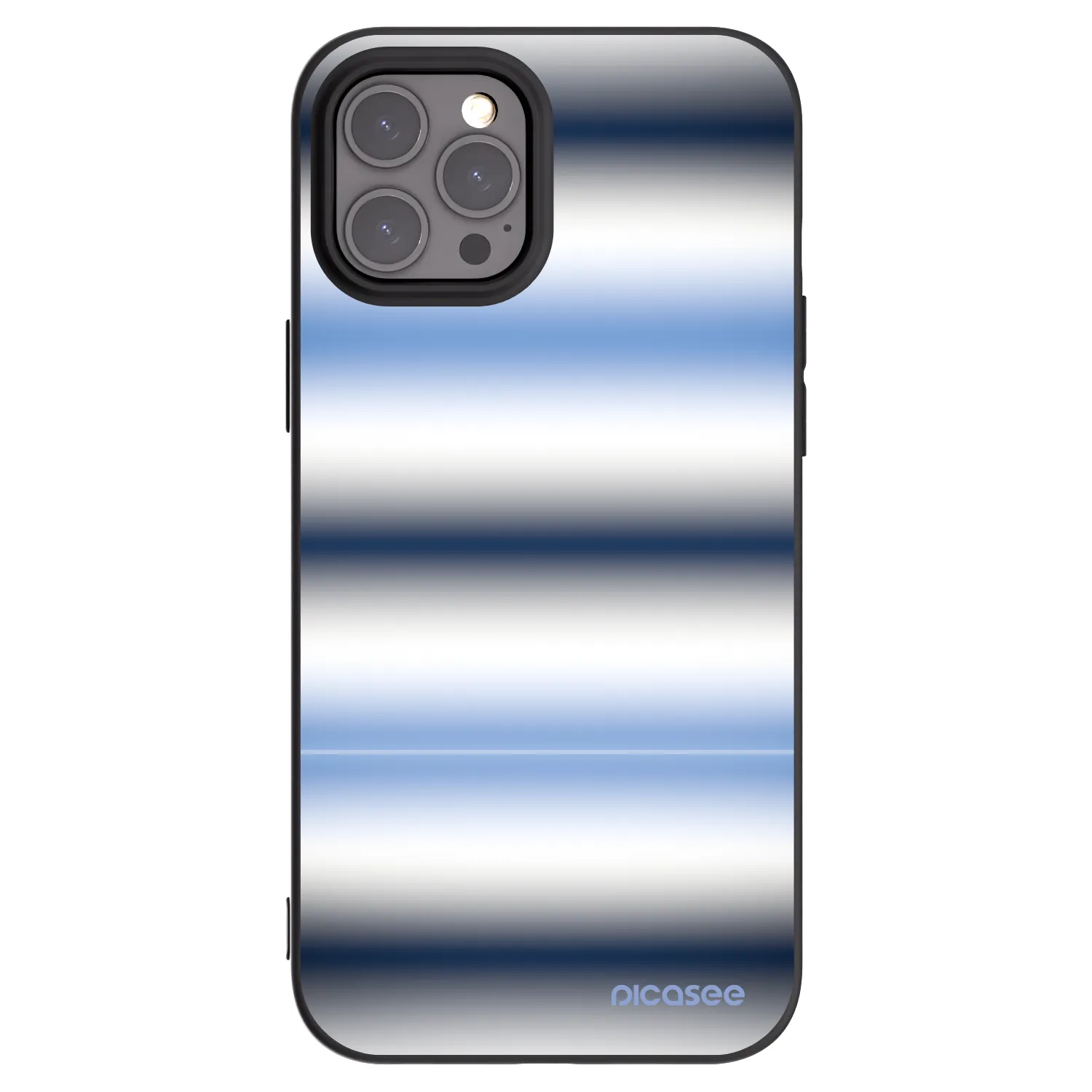 Picasee Μαύρη θήκη σιλικόνης για Apple iPhone 12 Pro Max - Static Lines