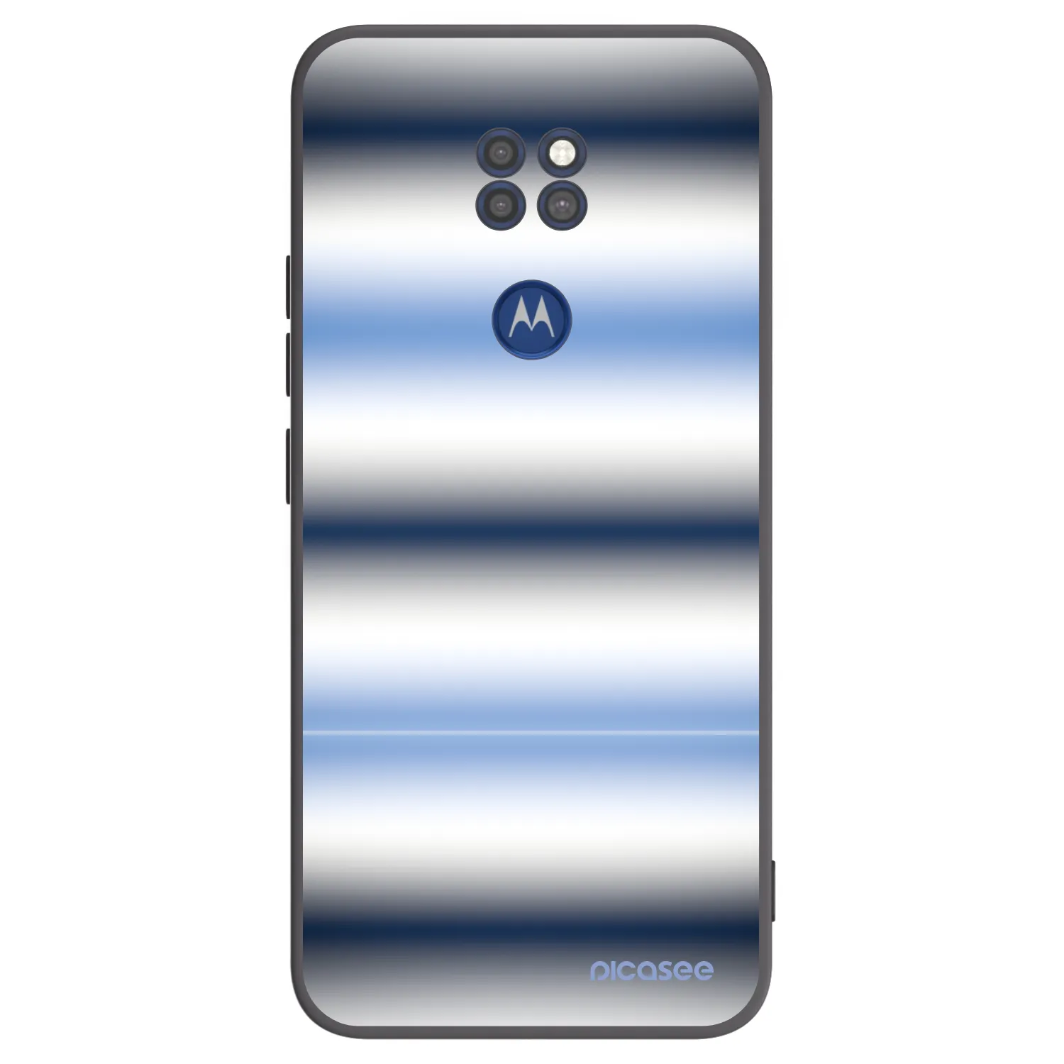 Picasee Μαύρη θήκη σιλικόνης για Motorola Moto G9 Play - Static Lines