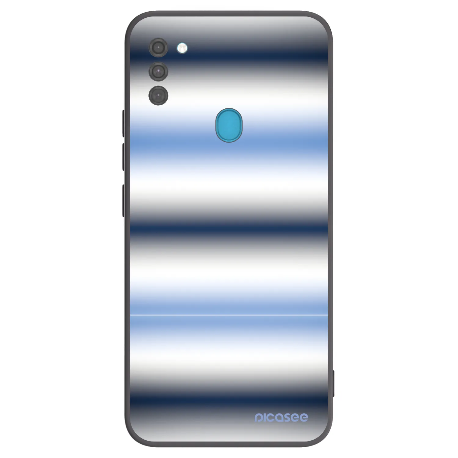 Picasee Μαύρη θήκη σιλικόνης για Samsung Galaxy M11 - Static Lines