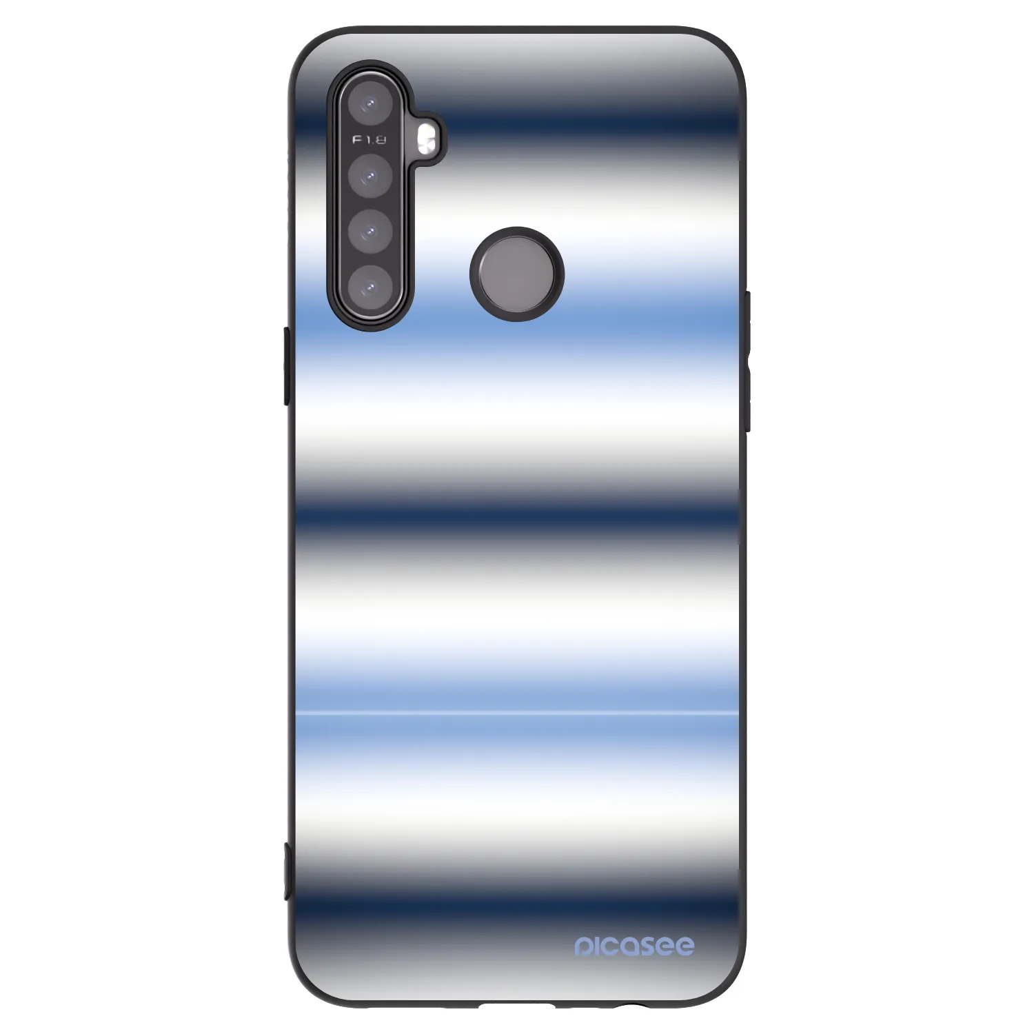 Picasee Μαύρη θήκη σιλικόνης για Realme 5 - Static Lines