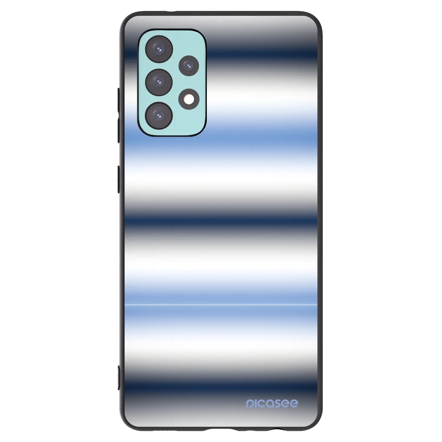 Picasee Μαύρη θήκη σιλικόνης για Samsung Galaxy A72 A725F - Static Lines