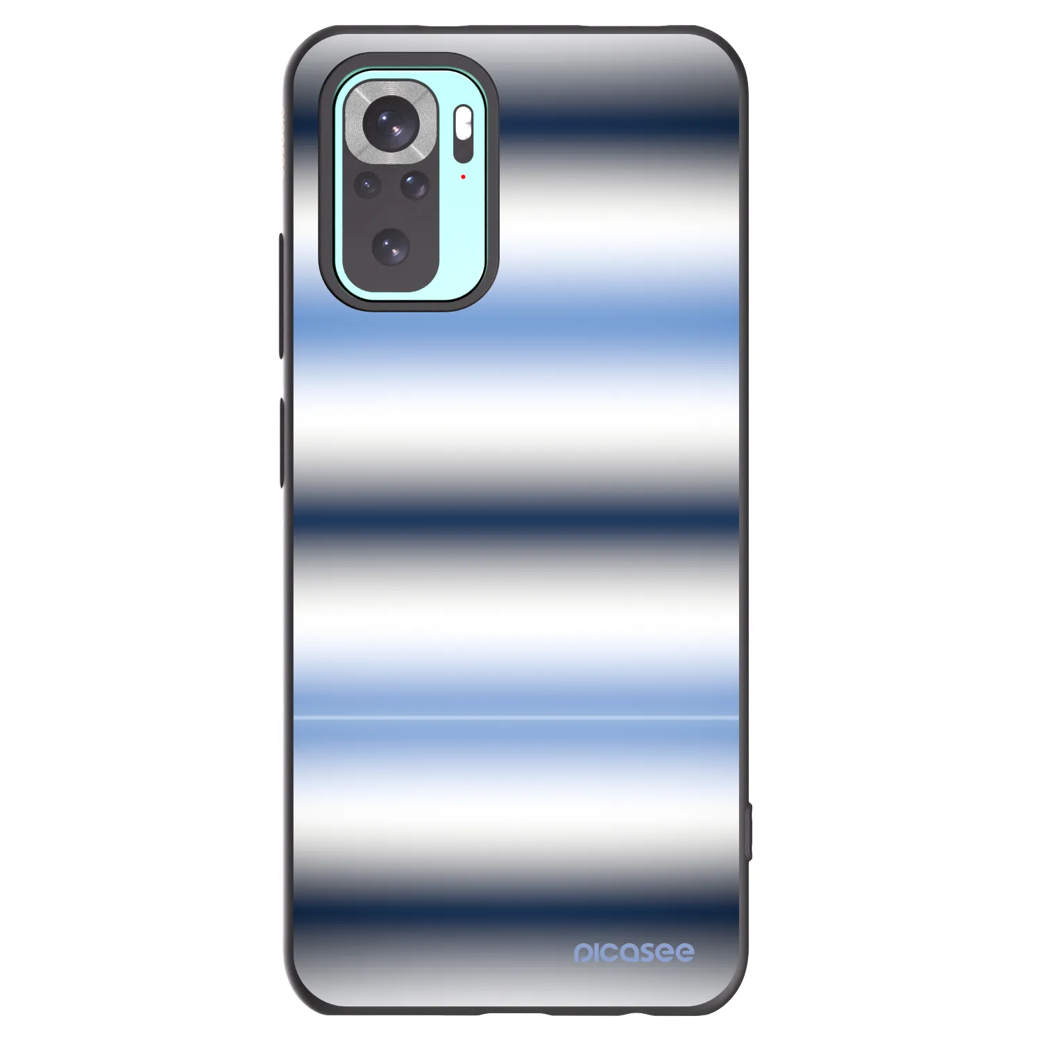 Picasee Μαύρη θήκη σιλικόνης για Xiaomi Redmi Note 10 Pro - Static Lines