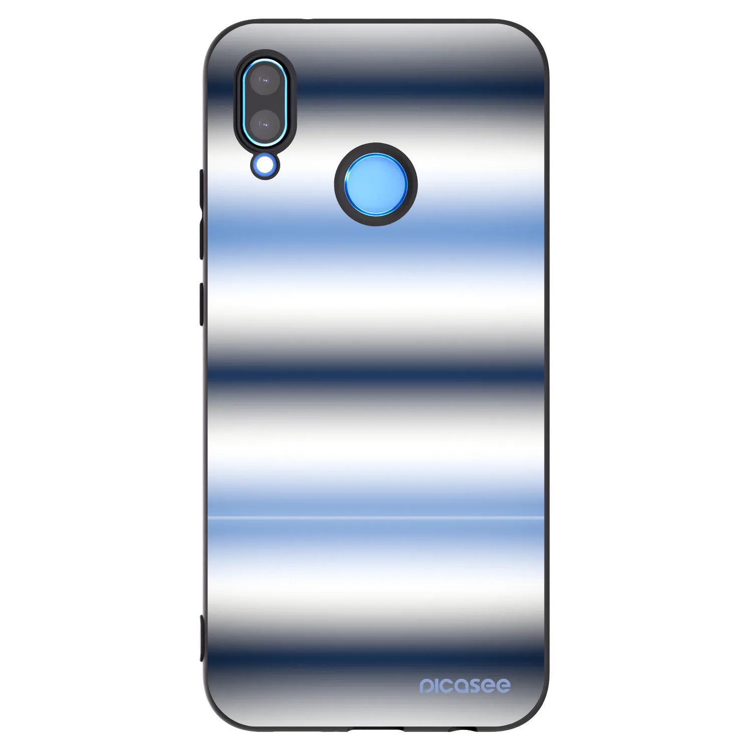 Picasee Μαύρη θήκη σιλικόνης για Huawei P20 Lite - Static Lines