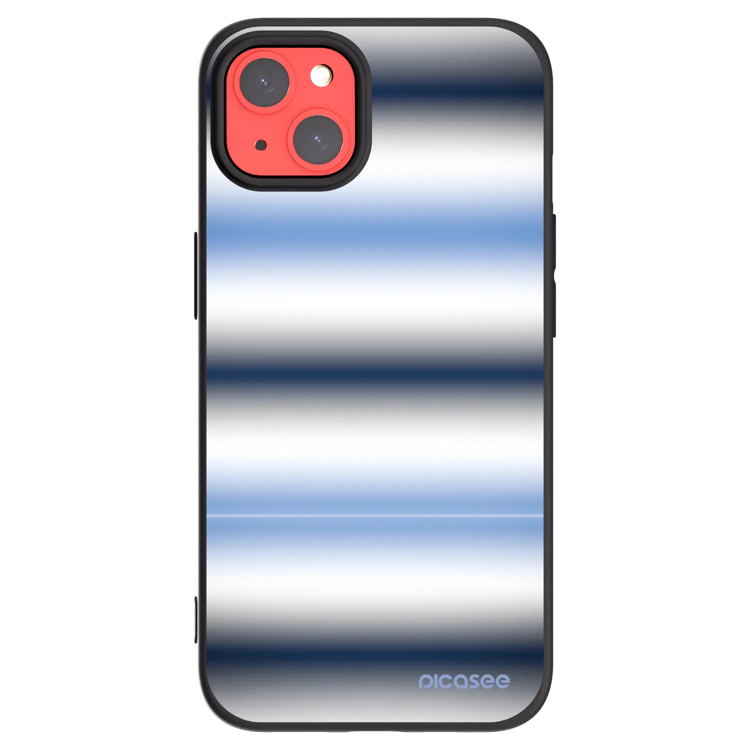 Picasee Μαύρη θήκη σιλικόνης για Apple iPhone 13 - Static Lines