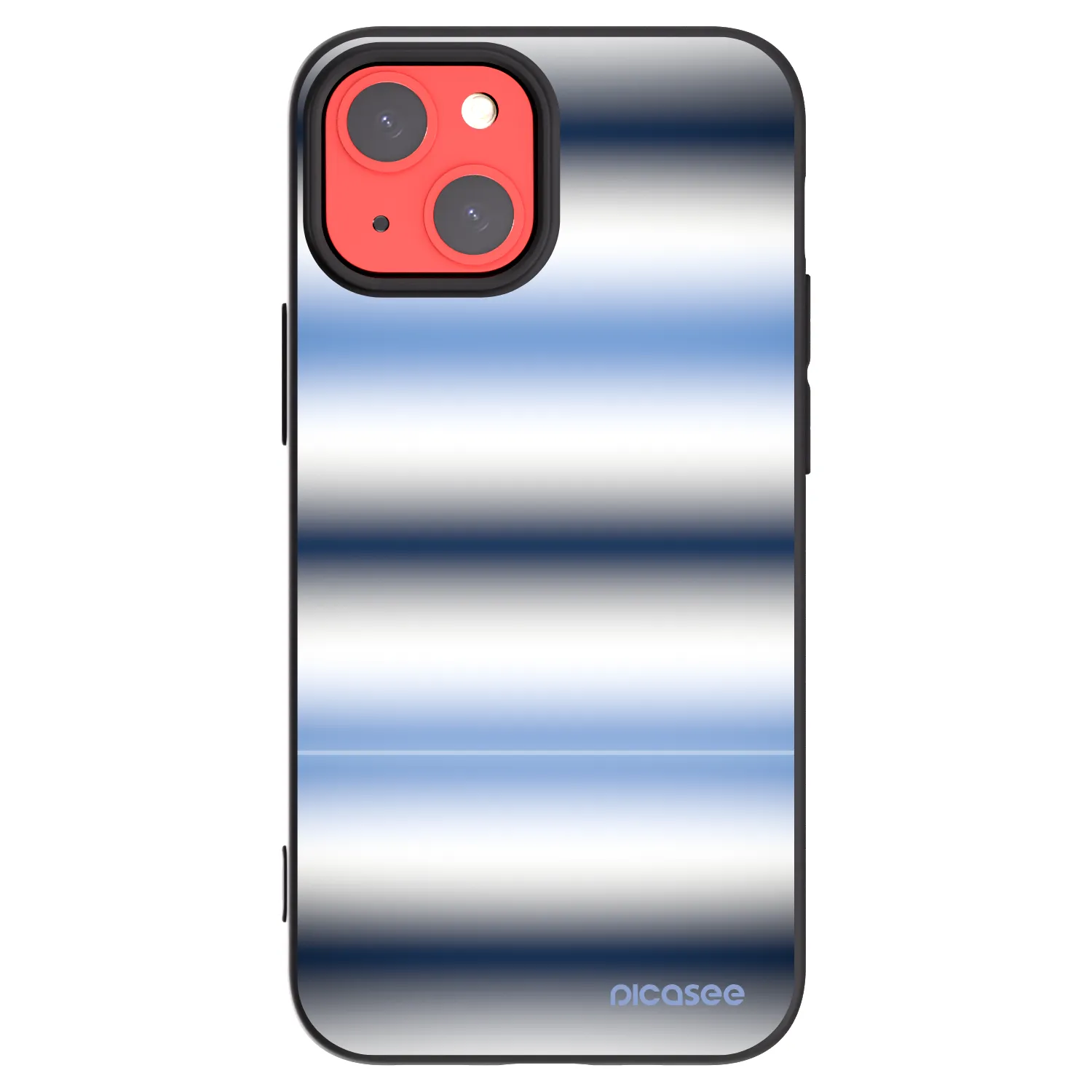 Picasee Μαύρη θήκη σιλικόνης για Apple iPhone 13 mini - Static Lines