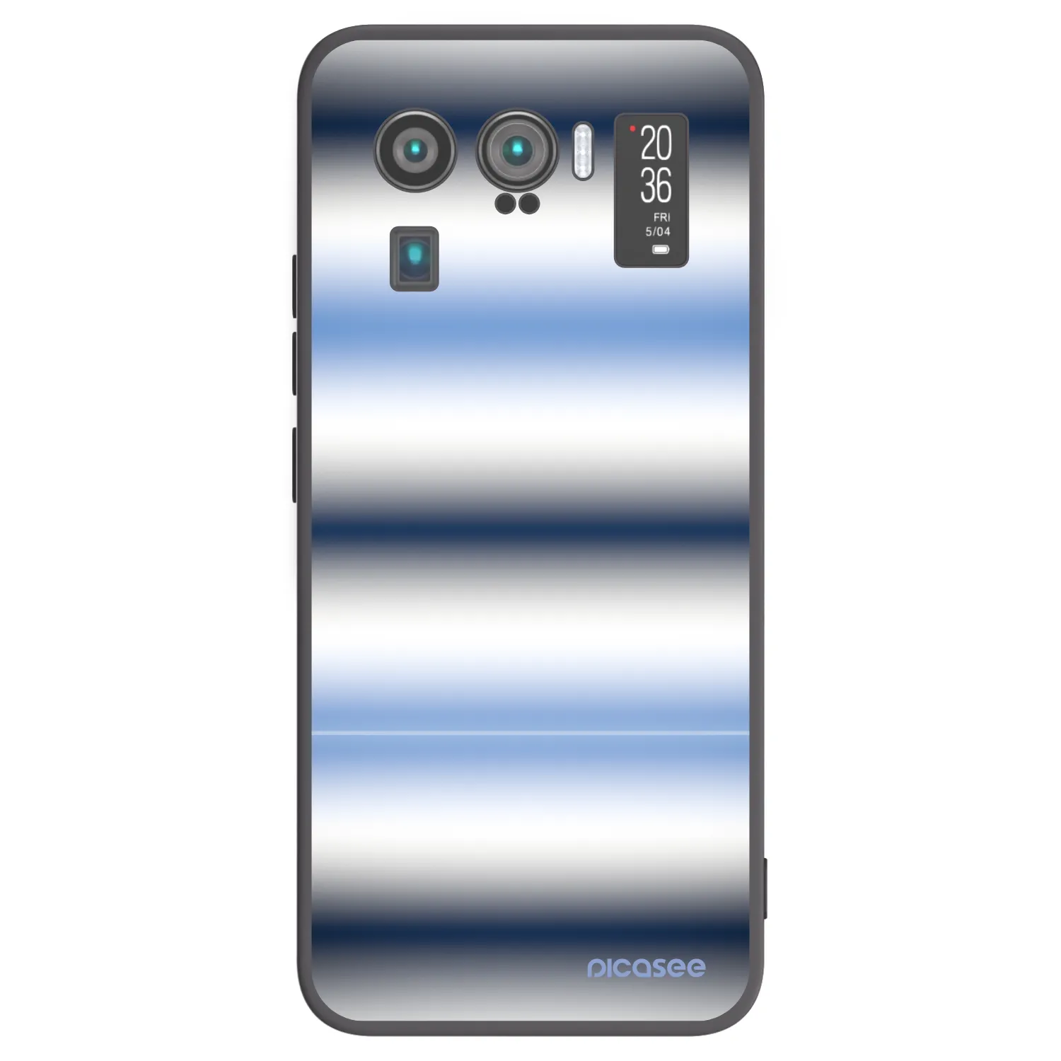 Picasee Μαύρη θήκη σιλικόνης για Xiaomi Mi 11 Ultra - Static Lines