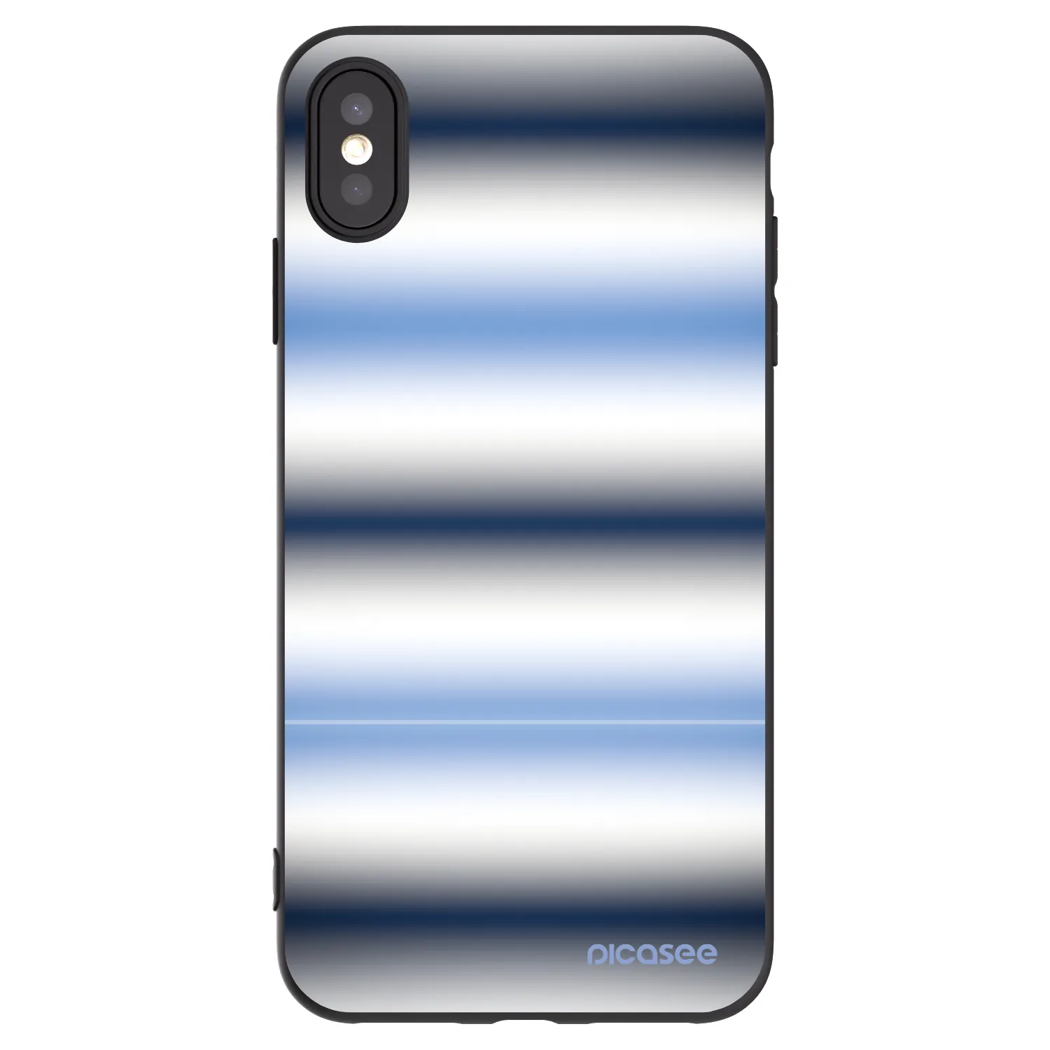Picasee Μαύρη θήκη σιλικόνης για Apple iPhone XS Max - Static Lines