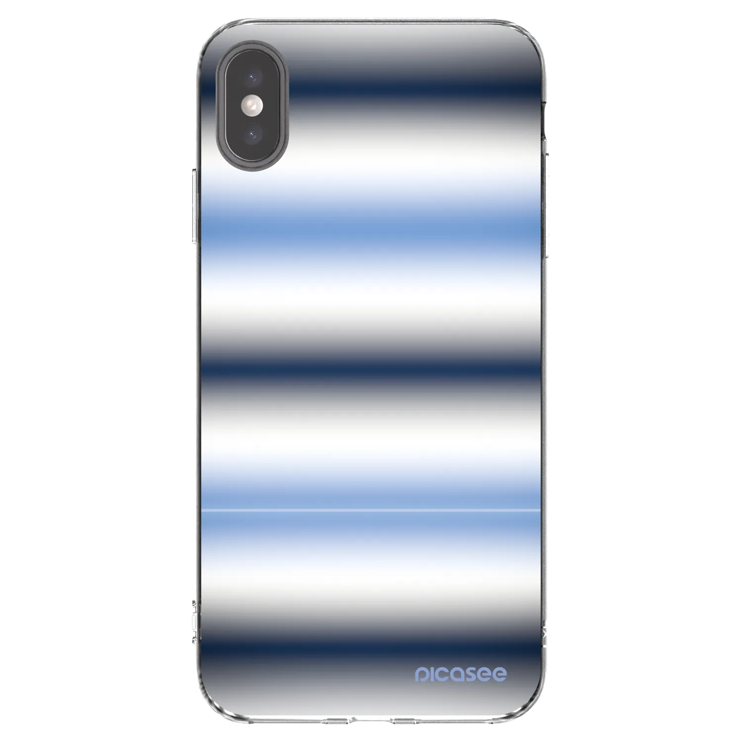 Picasee διαφανής θήκη σιλικόνης Apple iPhone XS Max - Static Lines