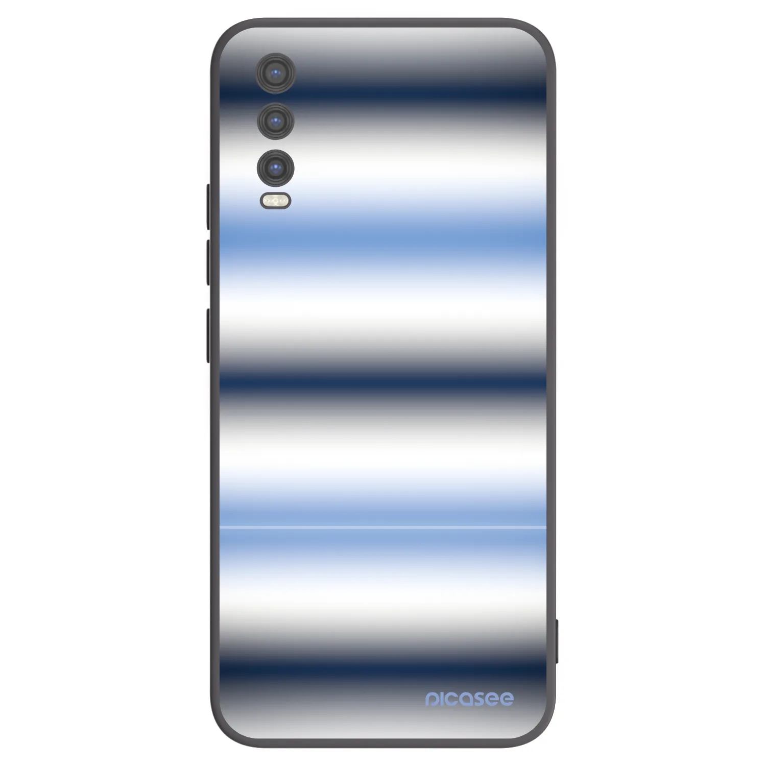 Picasee Μαύρη θήκη σιλικόνης για Vivo Y20s - Static Lines