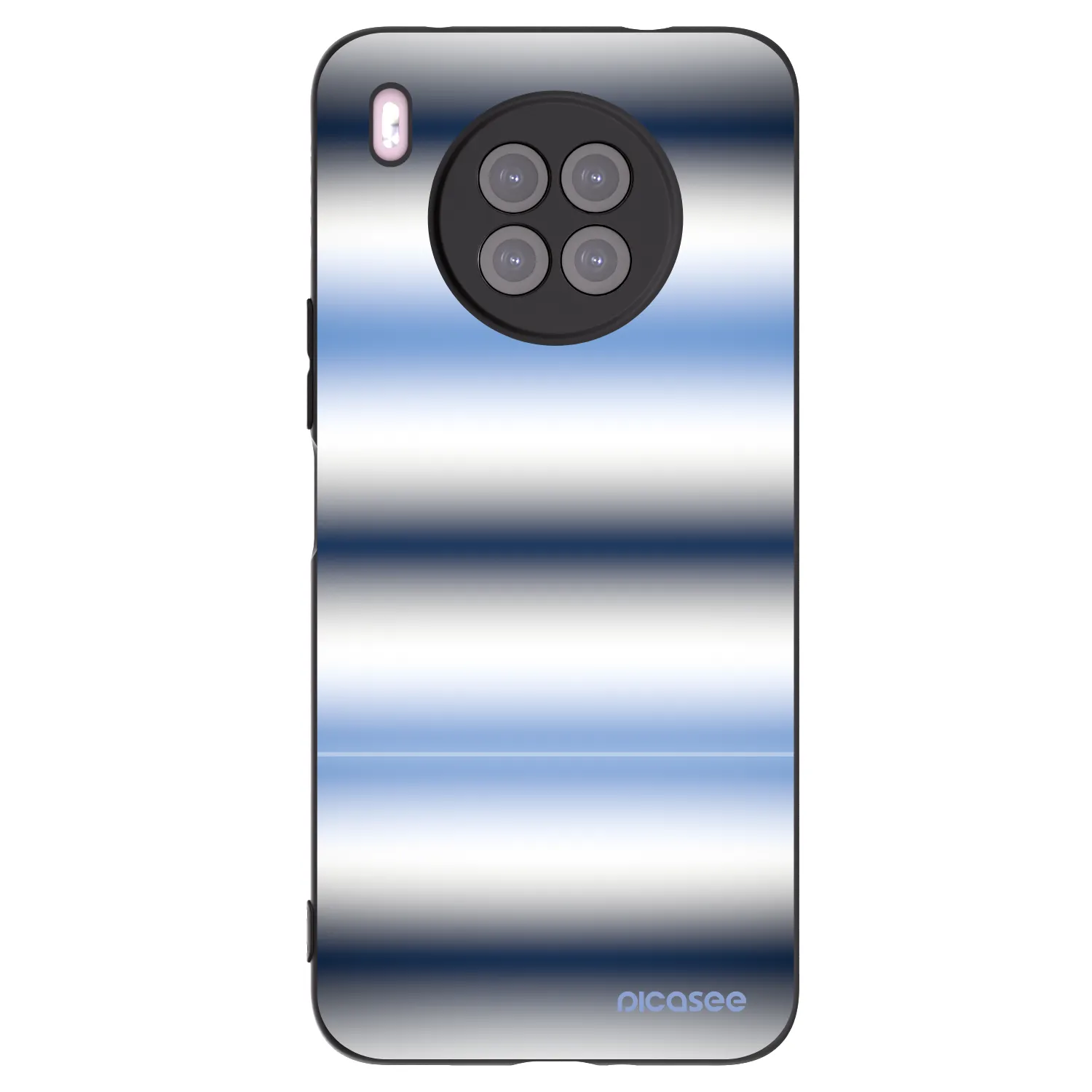 Picasee Μαύρη θήκη σιλικόνης για Huawei Nova 8i - Static Lines