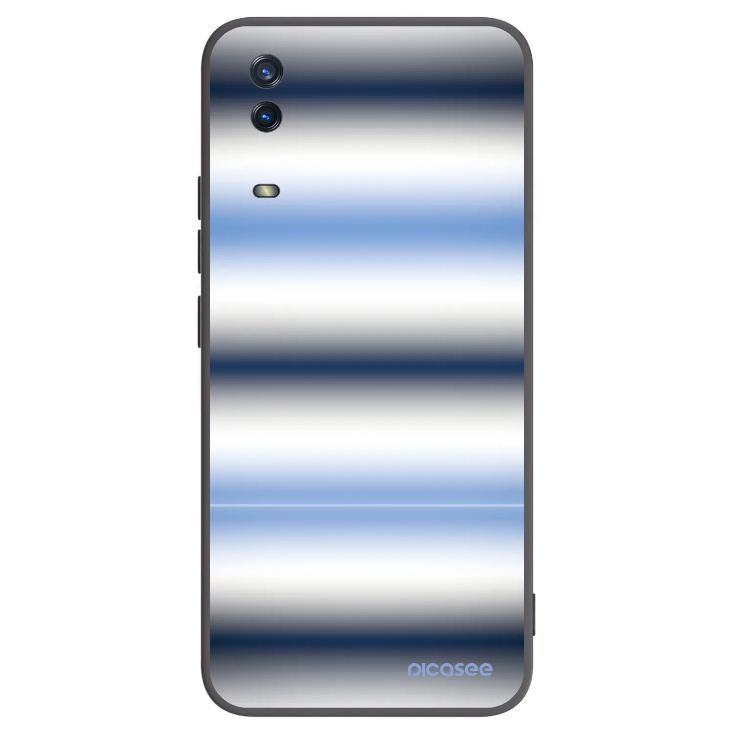 Picasee Μαύρη θήκη σιλικόνης για Vivo Y11s - Static Lines