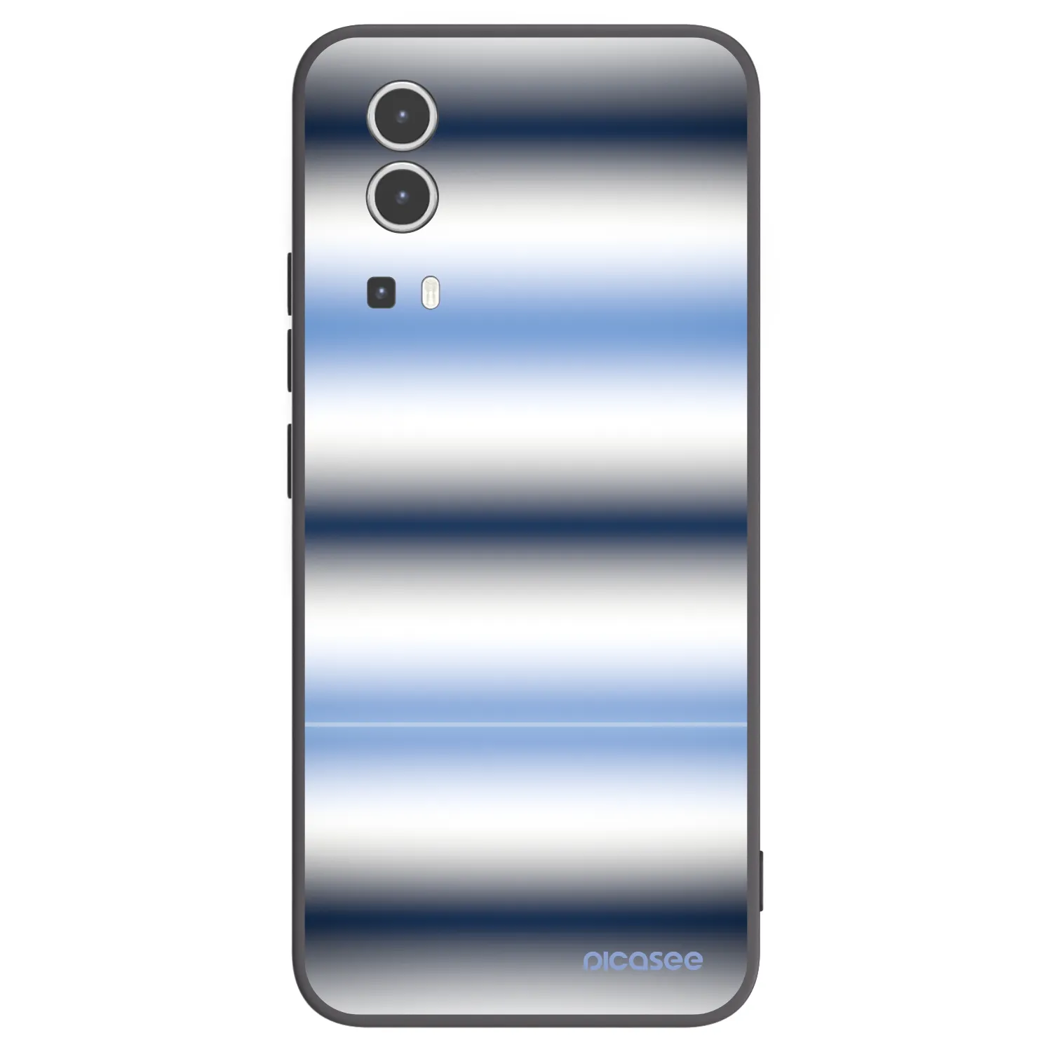 Picasee Μαύρη θήκη σιλικόνης για Vivo Y72 5G - Static Lines