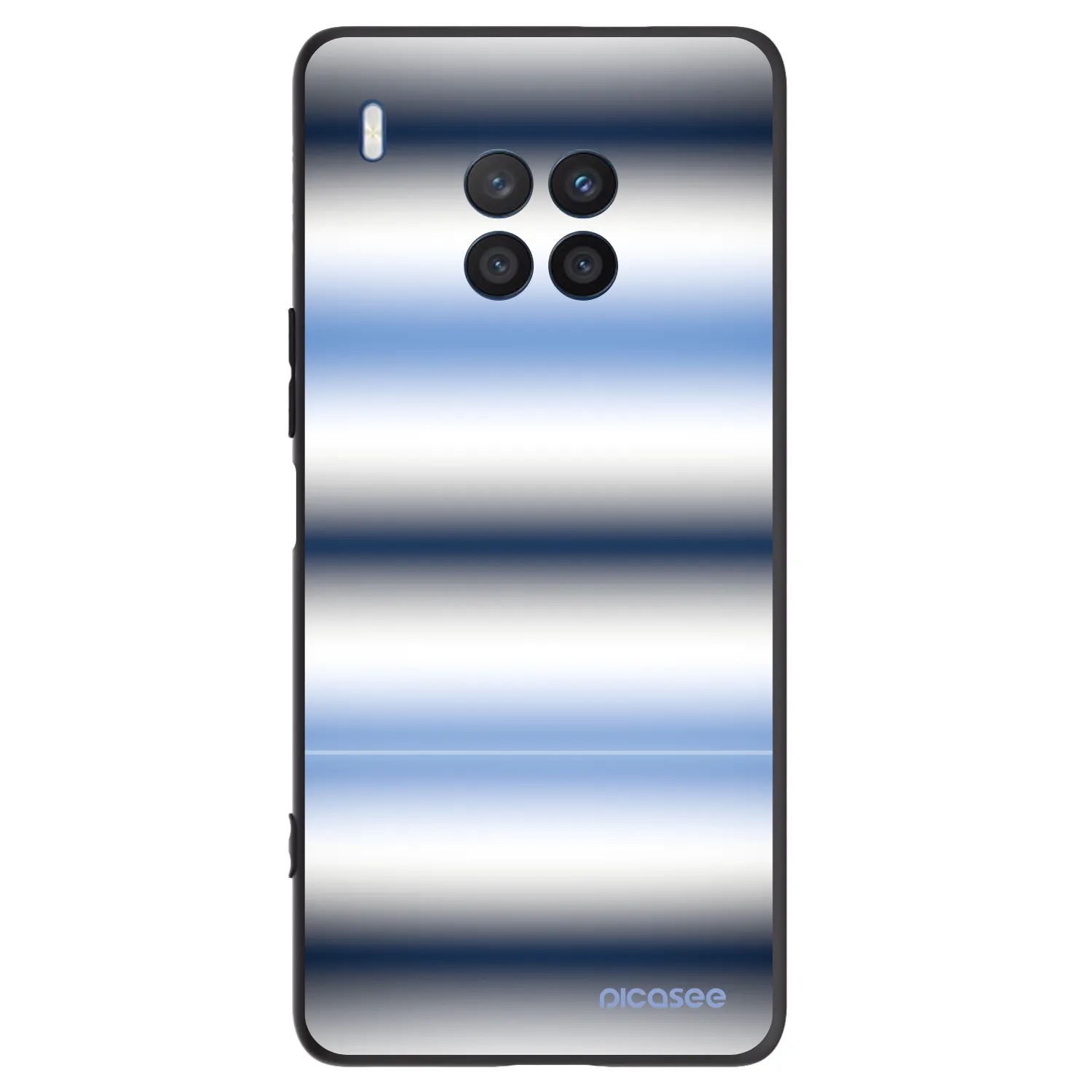 Picasee Μαύρη θήκη σιλικόνης για Honor 50 Lite - Static Lines