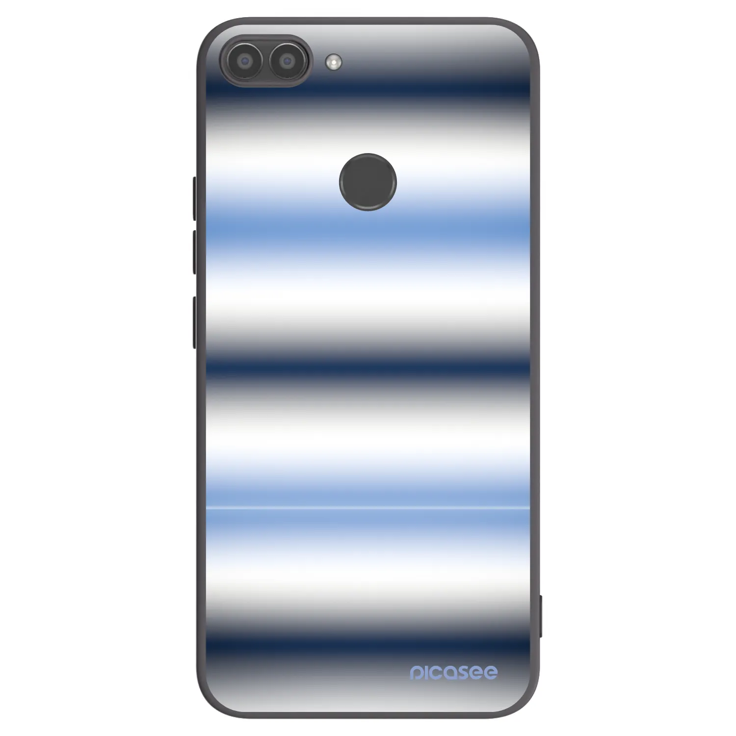 Picasee Μαύρη θήκη σιλικόνης για Huawei P Smart - Static Lines
