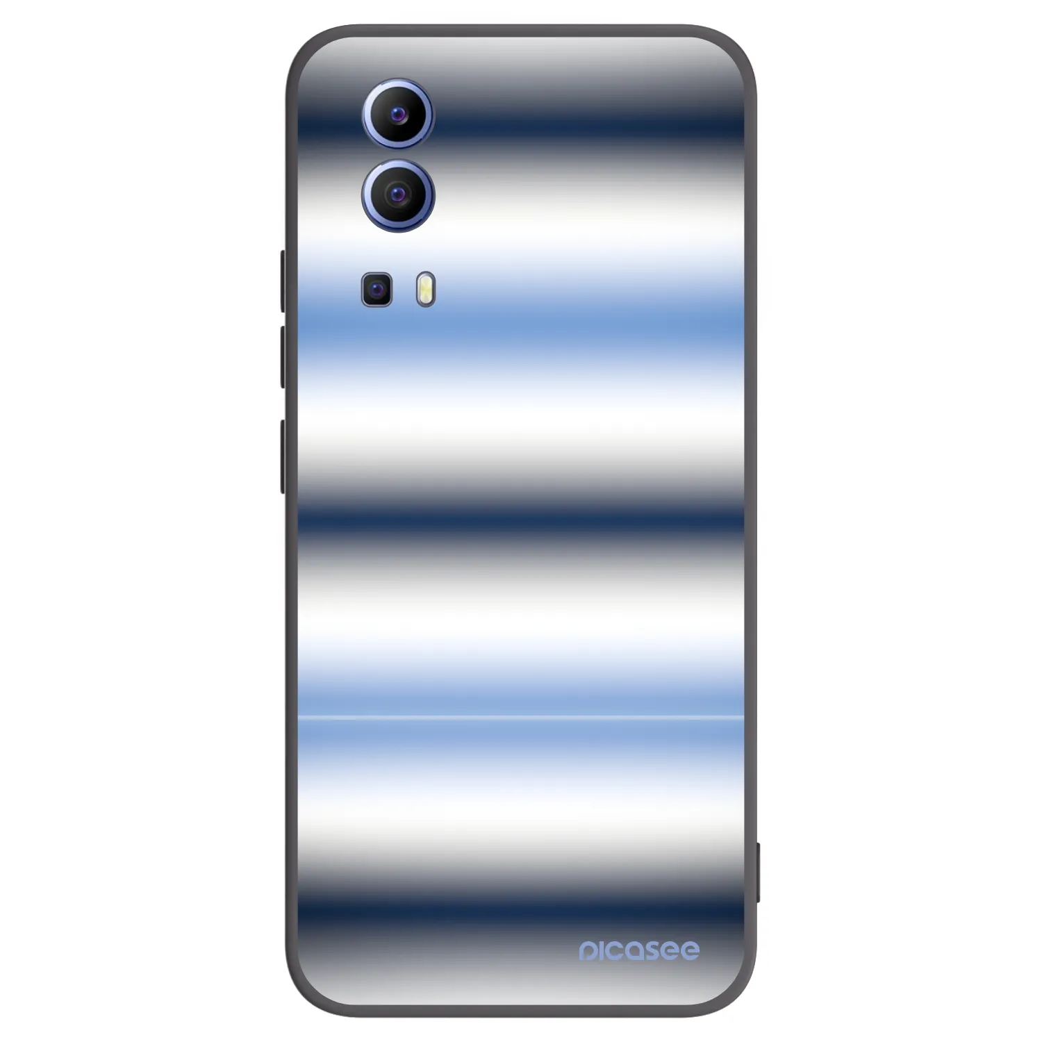 Picasee Μαύρη θήκη σιλικόνης για Vivo Y52 5G - Static Lines