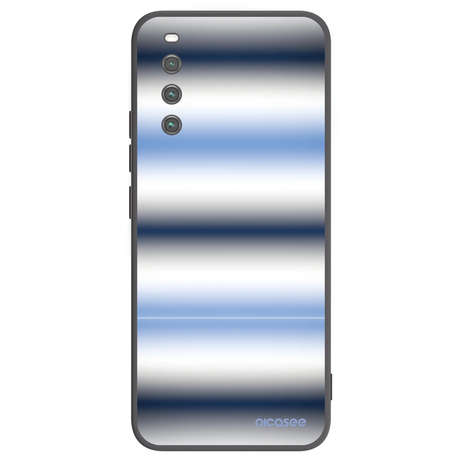 Picasee Μαύρη θήκη σιλικόνης για Sony Xperia 10 IV 5G - Static Lines