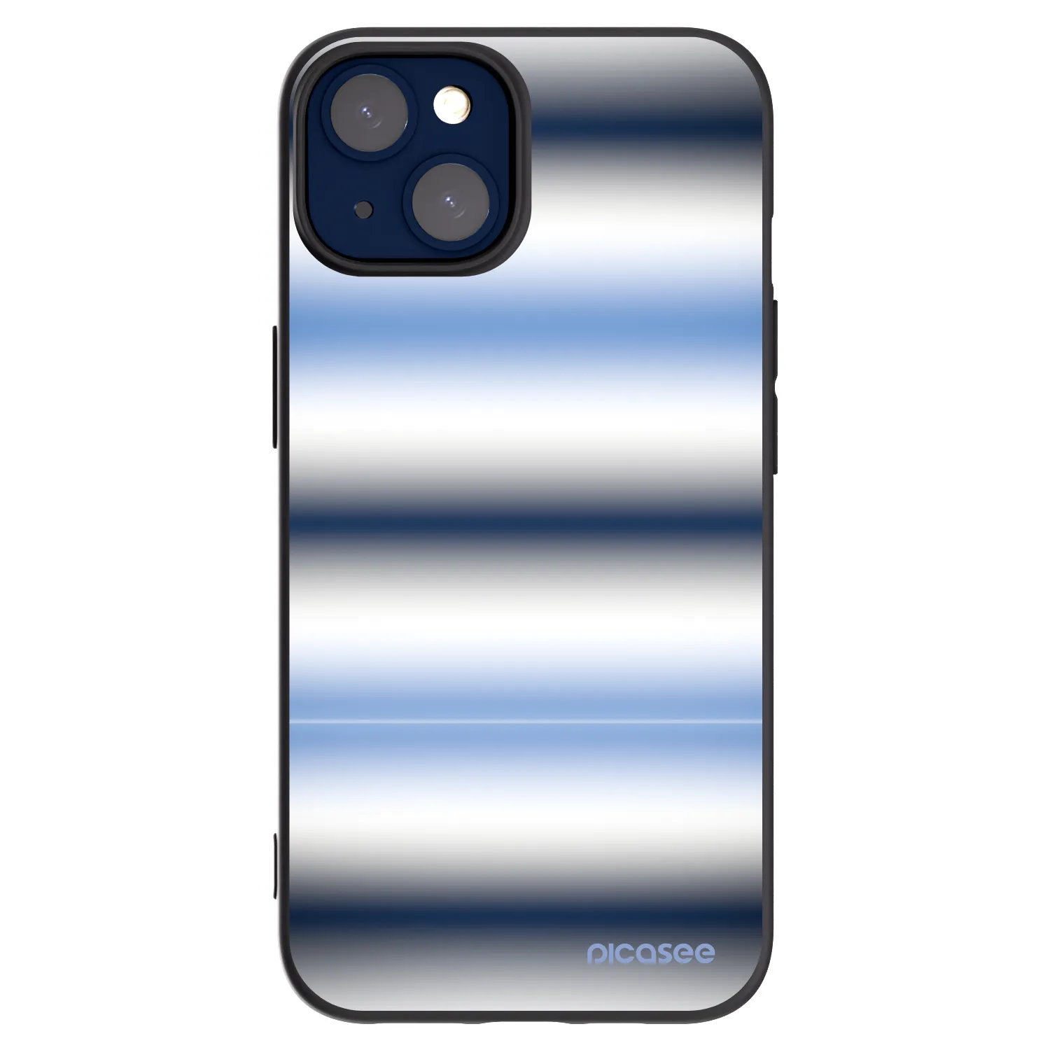 Picasee Μαύρη θήκη σιλικόνης για Apple iPhone 14 - Static Lines