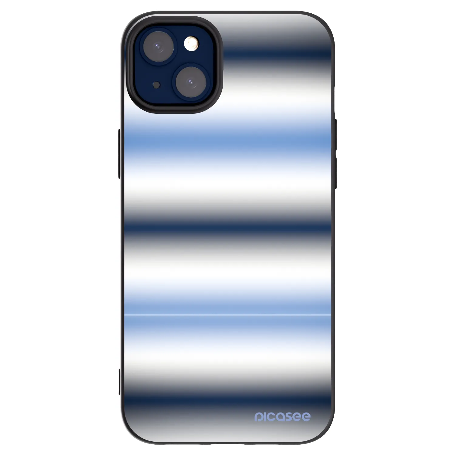 Picasee Μαύρη θήκη σιλικόνης για Apple iPhone 14 Plus - Static Lines