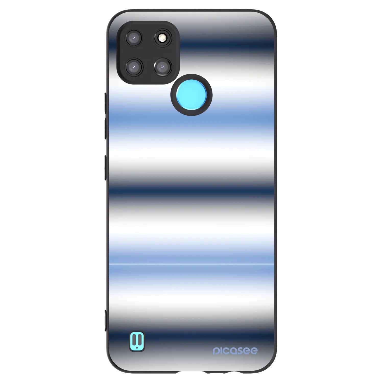 Picasee Μαύρη θήκη σιλικόνης για Realme C21Y - Static Lines