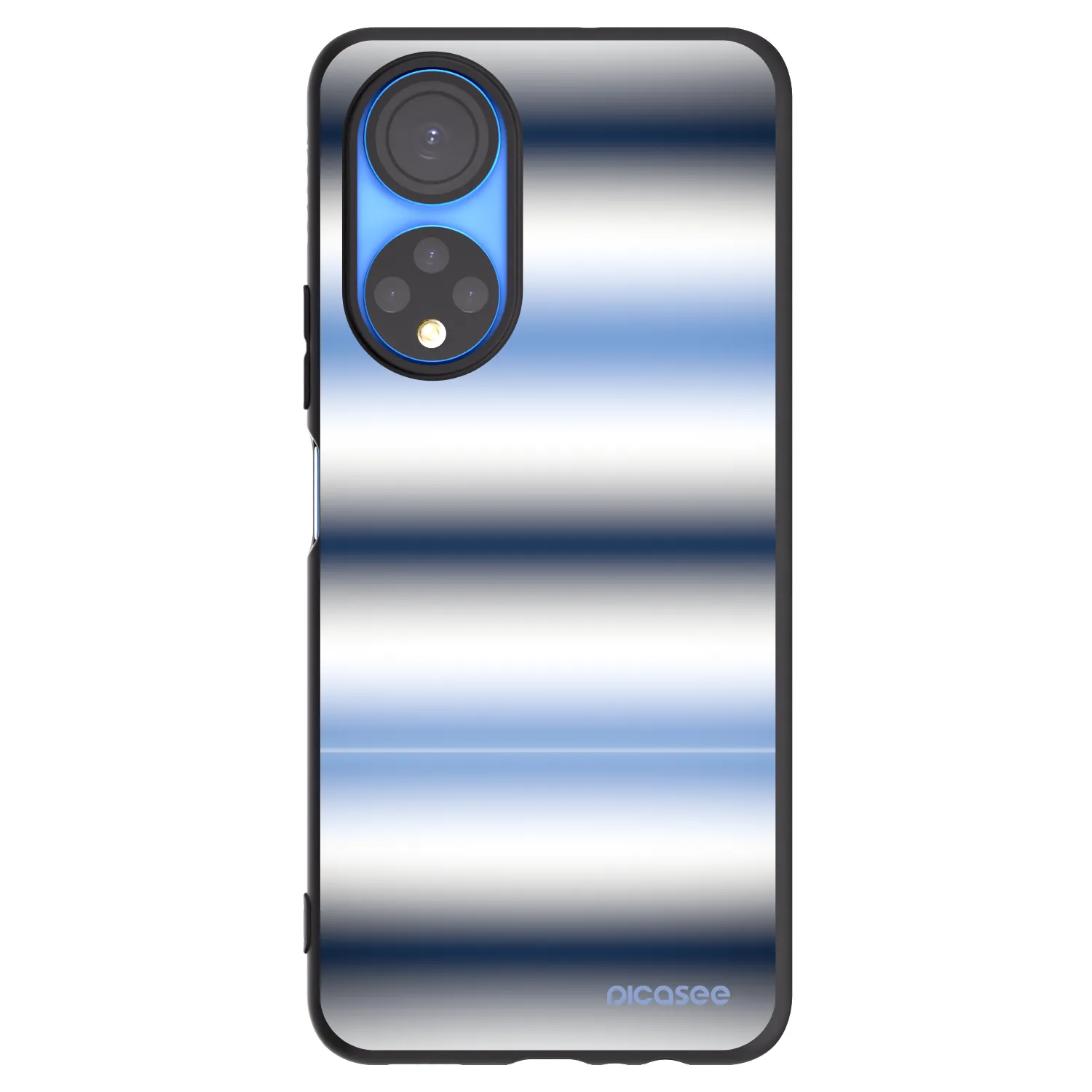 Picasee Μαύρη θήκη σιλικόνης για Honor X7 - Static Lines