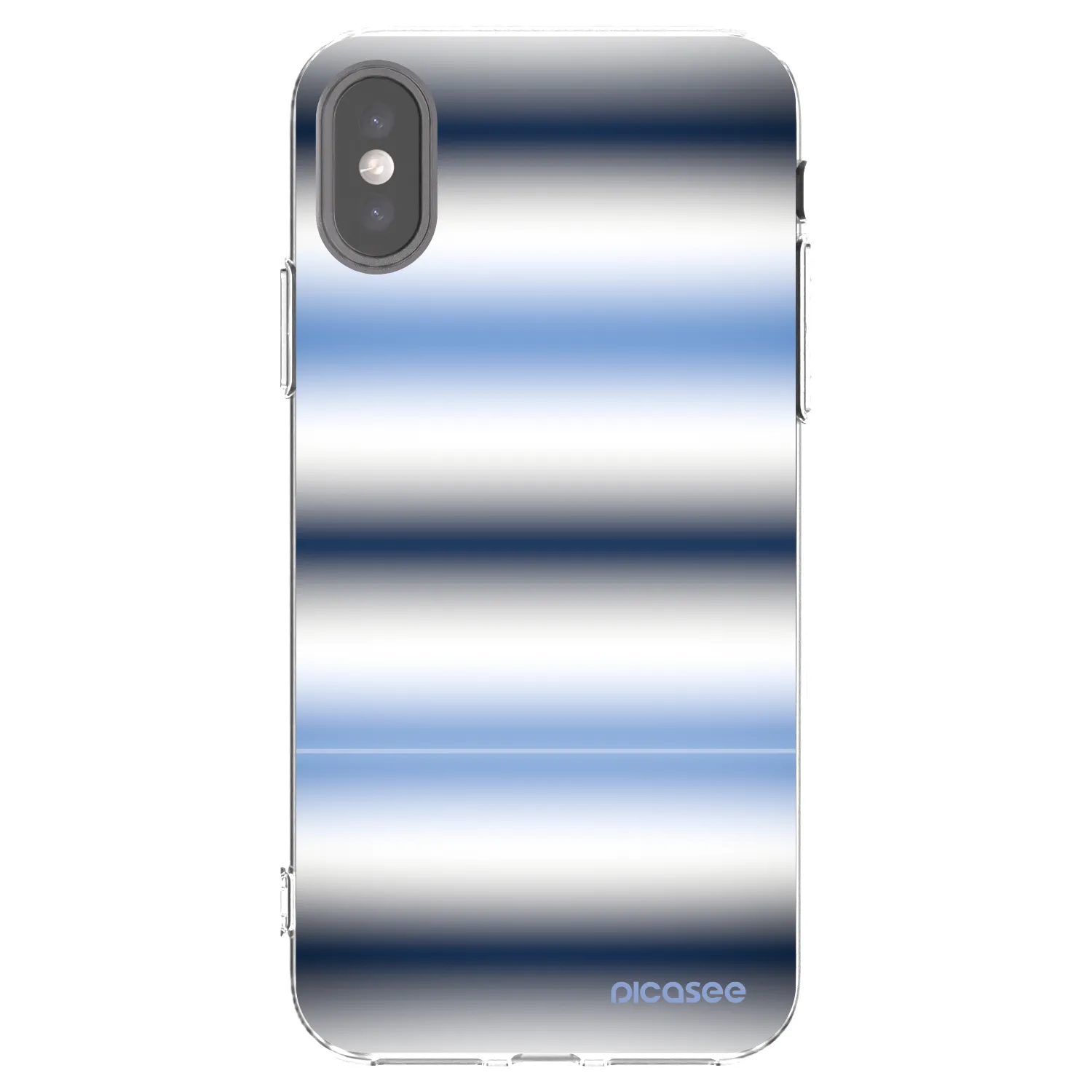 Picasee διαφανής θήκη σιλικόνης Apple iPhone X/XS - Static Lines
