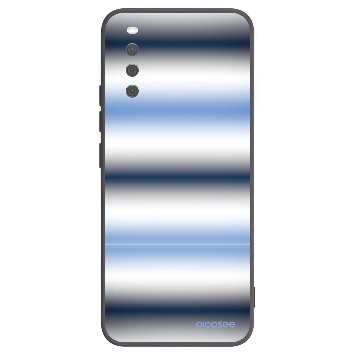 Picasee Μαύρη θήκη σιλικόνης για Sony Xperia 10 III - Static Lines