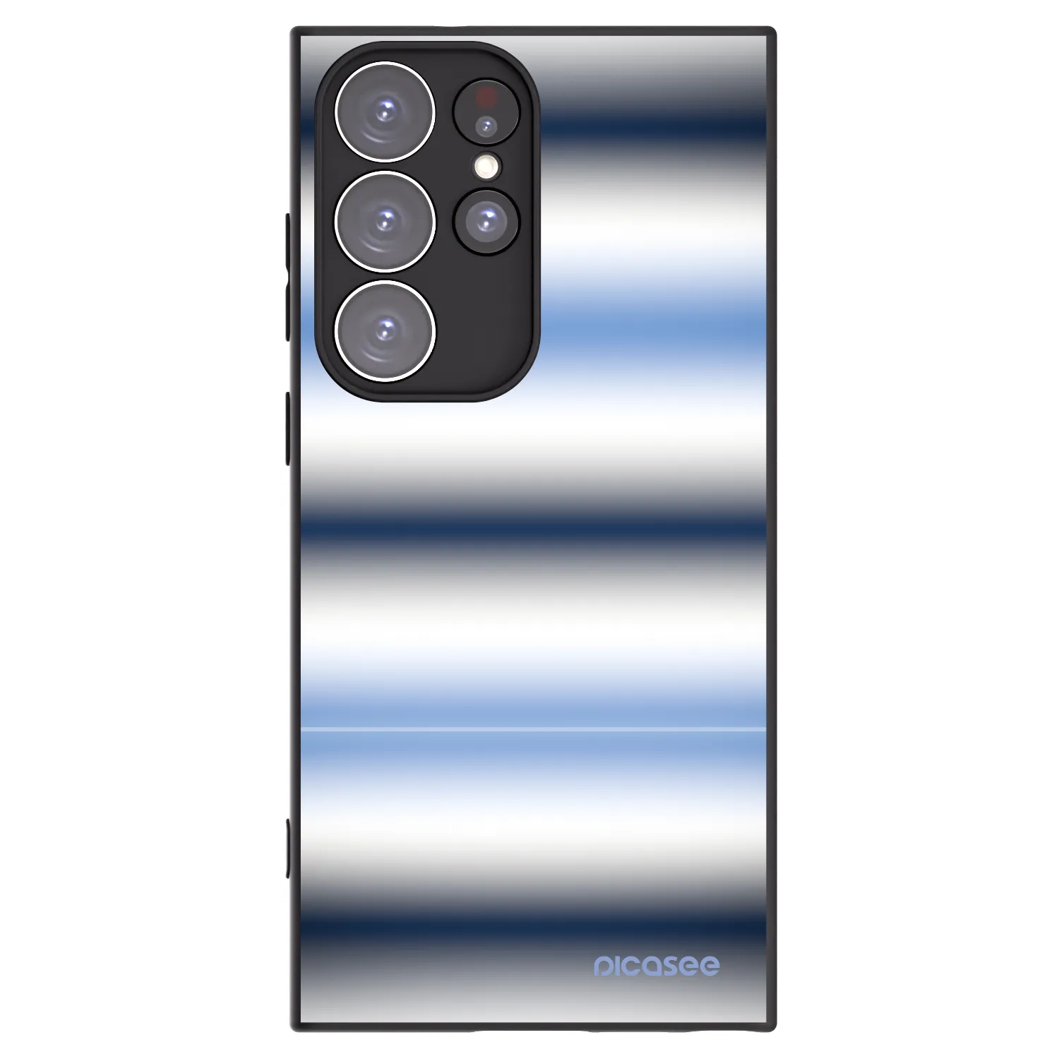 Picasee Μαύρη θήκη σιλικόνης για Samsung Galaxy S23 Ultra 5G - Static Lines