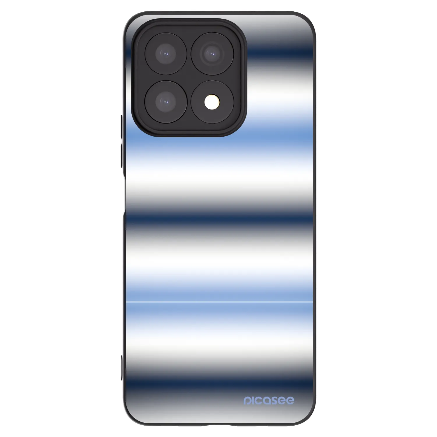 Picasee Μαύρη θήκη σιλικόνης για Honor X8a - Static Lines