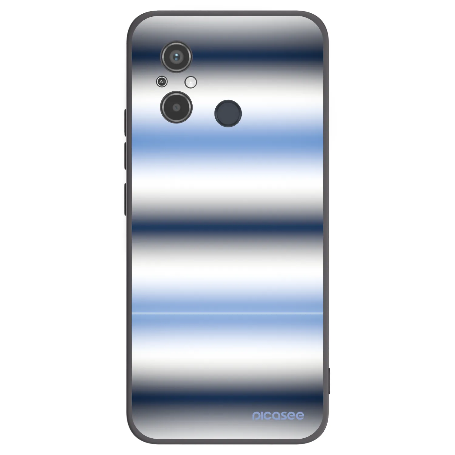 Picasee Μαύρη θήκη σιλικόνης για Xiaomi Redmi 12C - Static Lines