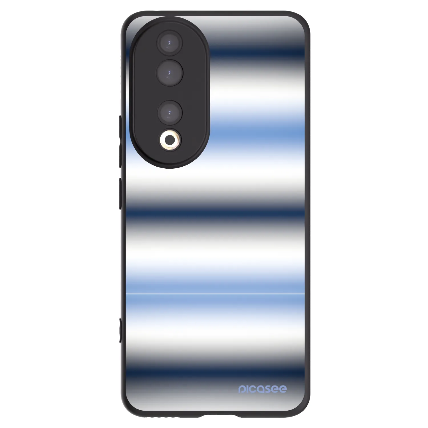 Picasee Μαύρη θήκη σιλικόνης για Honor 90 5G - Static Lines