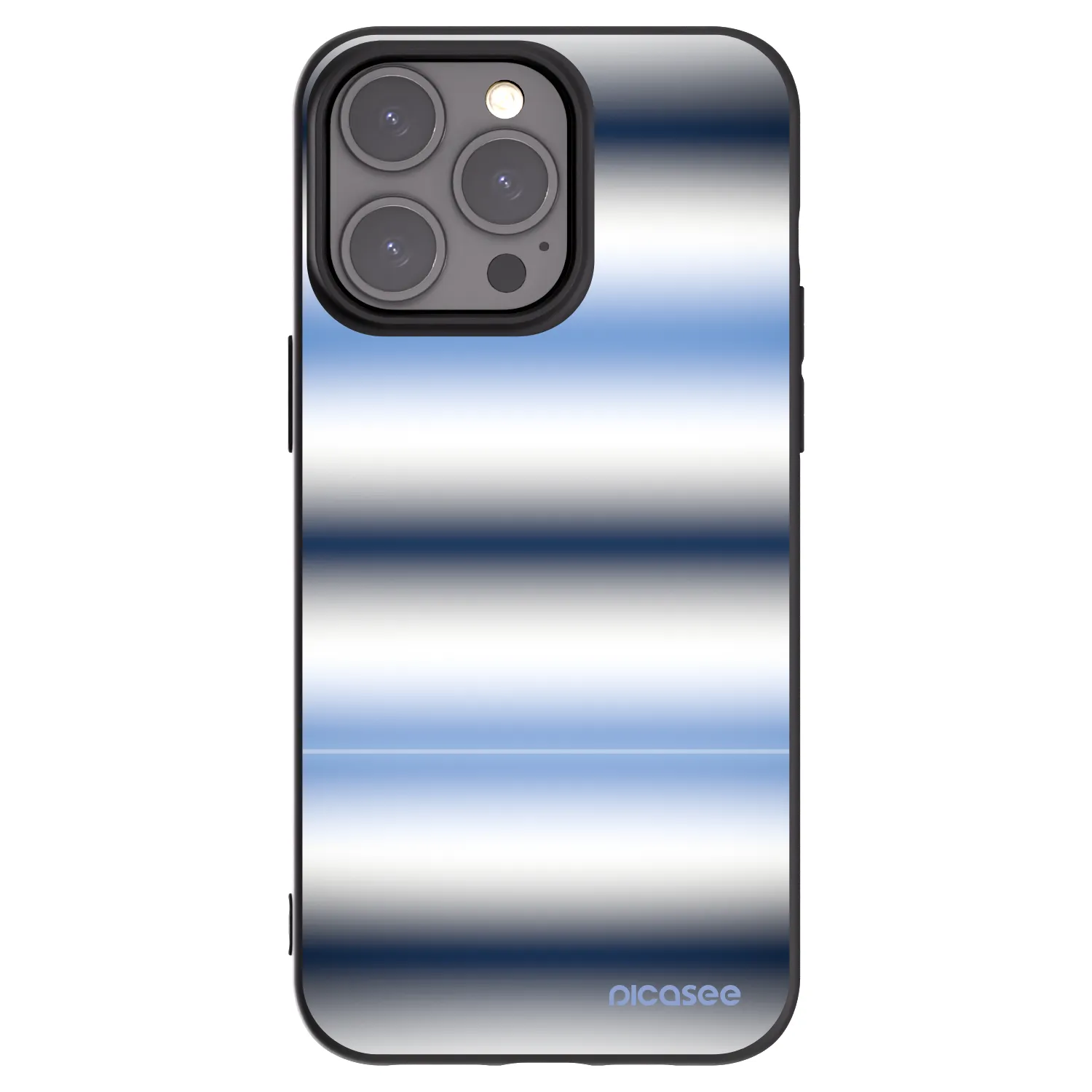 Picasee Μαύρη θήκη σιλικόνης για Apple iPhone 15 Pro Max - Static Lines