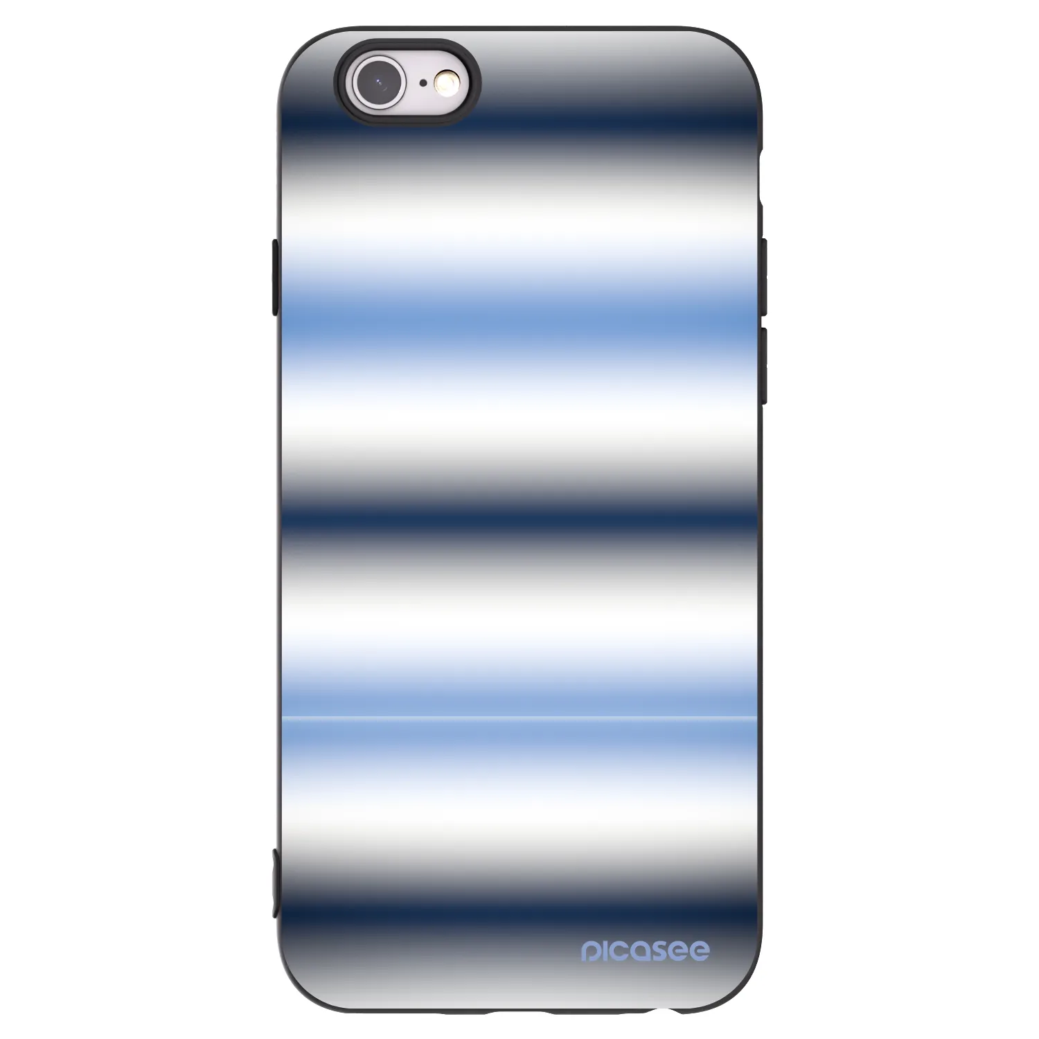 Picasee Μαύρη θήκη σιλικόνης για Apple iPhone 6/6S - Static Lines