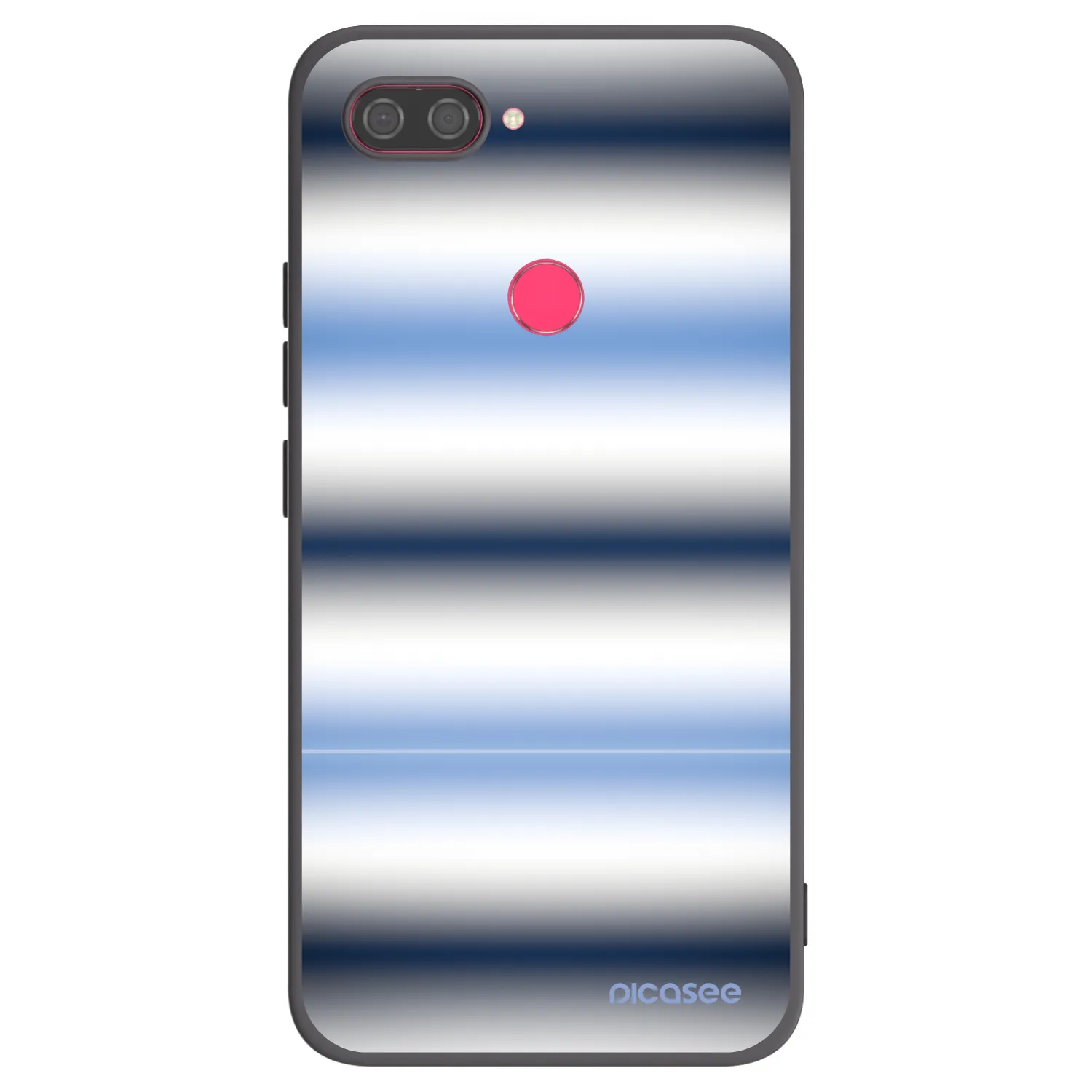 Picasee Μαύρη θήκη σιλικόνης για Xiaomi Mi 8 Lite - Static Lines