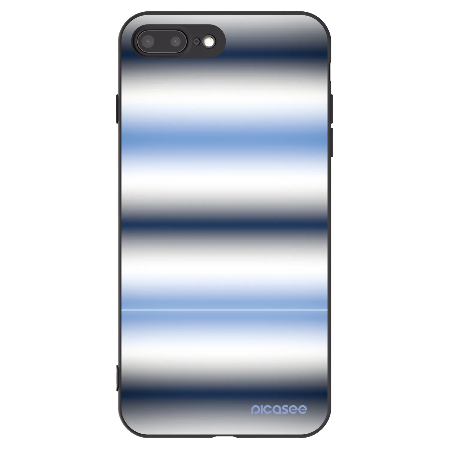 Picasee Μαύρη θήκη σιλικόνης για Apple iPhone 7 Plus - Static Lines