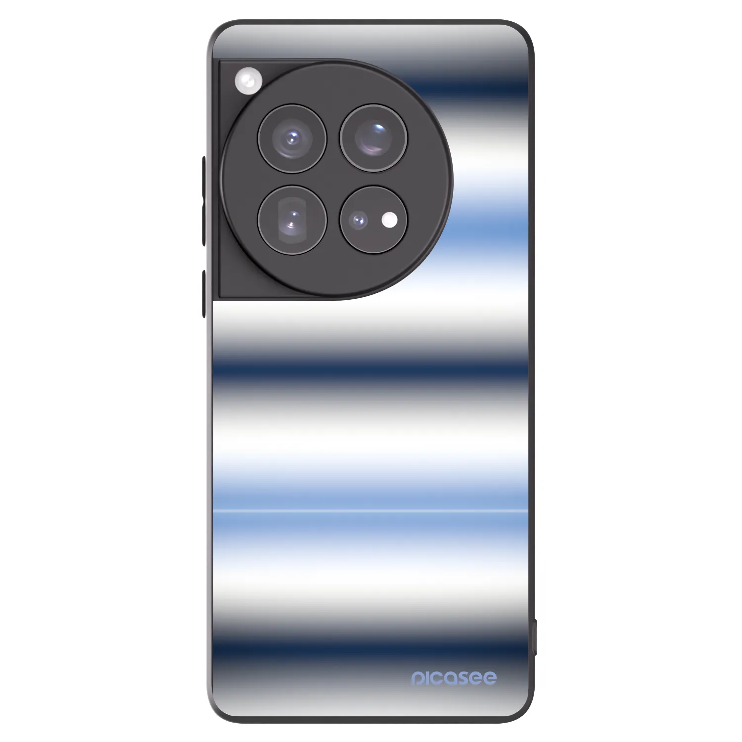Picasee Μαύρη θήκη σιλικόνης για OnePlus 12 5G - Static Lines